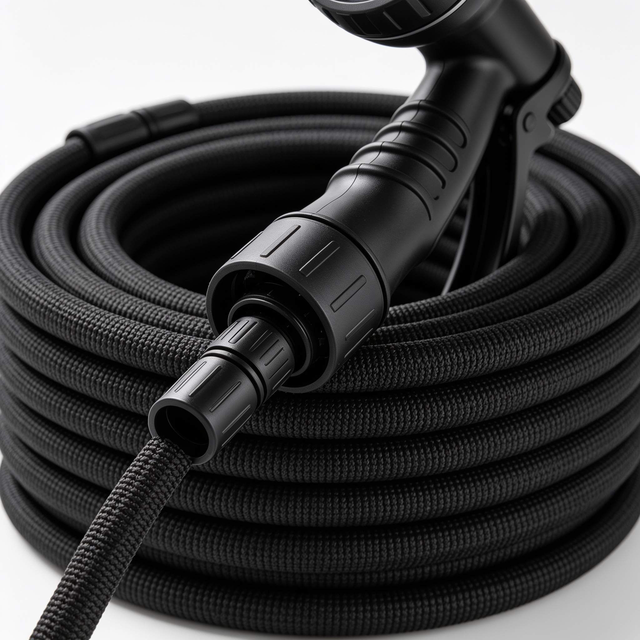 AlianaJames Relxitl Garden Hose, Flexible Water Hose, Ultra Lightweight Non-Expanding hose with 10 Function Sprayer, Leak proof, Pressure Resistant for Yard, Outdoor (Black, 50FT)